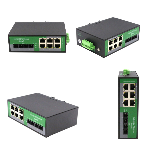Industrial 6-Port RJ45 + 2-Port Fiber POE SwitchWPX-L26FP Series 