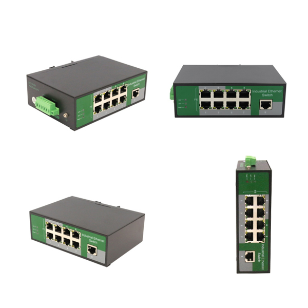 WPX-C09F 9-Port Industrial 100Mbps Switch  Rugged Metal Case