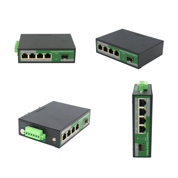 4 Port RJ45+1 Port optical Industrial switch, 10100Mbps WPX-C14F-SFP