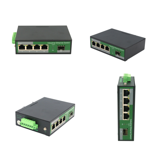4 Port RJ45+1 Port optical Industrial switch, 1000Mbps WPX-C14G-SFP