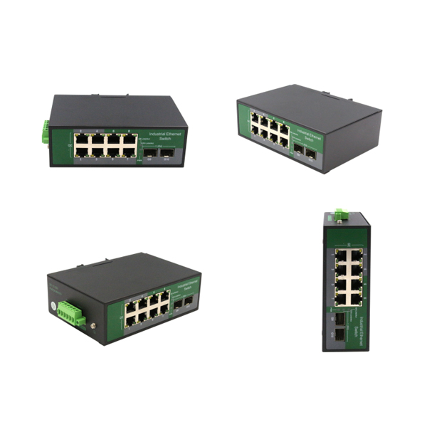 Rugged 8 Port ethernet +2 Port SFP Industrial switch, 1000Mpbs 8 Port PoE output, max. 240W budget DC48~57V input dual power supply in,earth ground protection +8 por