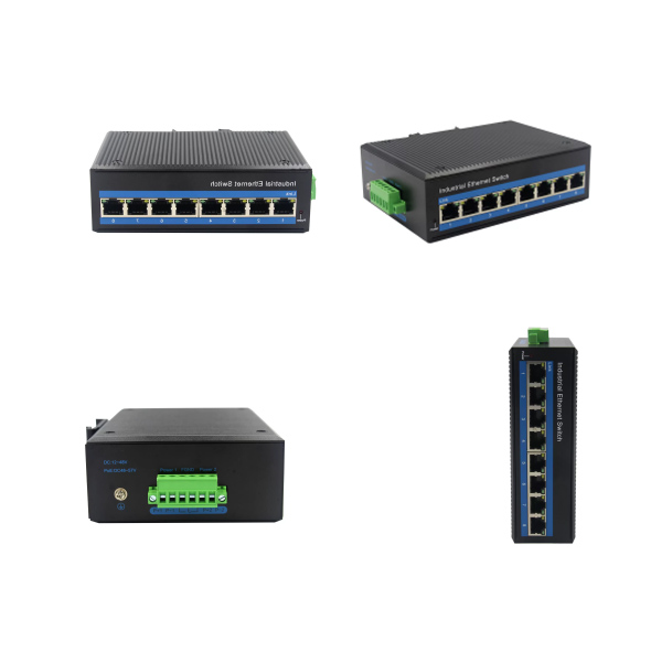 Entry-level industrial-grade Ethernet switch, offering high cost-effectiveness, with 8 ports, 100Mbps, up to 8 ports with PoE output, suitable for distributors, ori