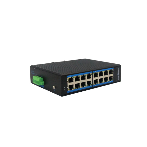 16-port rugged 10-100-TX Industrial PoE Switch applied work for outdoor CCTV each port max.30W WPX-016FP