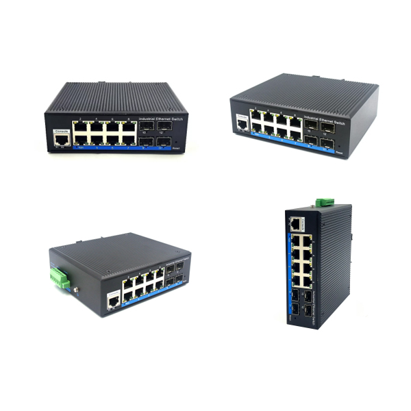 8 Port gigabit PoE+4G SFP uplink L2 managed Industrial grade PoE switch IP40 rugged aluminun case - project best choice 8 port POE WPX-GSP-M-SFP