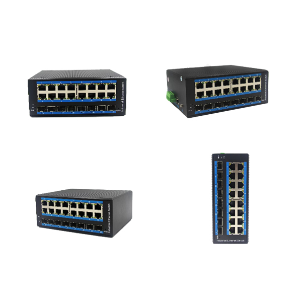 Industrial grade 16 port gigabit+8 port SFP optical L2 Managed ethernet switch PoE switch RSTP ERPS ring connection 16 port POE WPX-16GSP-M-SFP