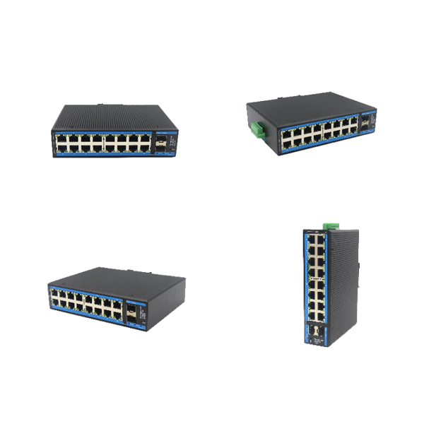 Rugged 16 Port gigabit Industrial switch+2G SFP uplink Port Din rail aluminun case IP40 protection WPX-216G-SFP