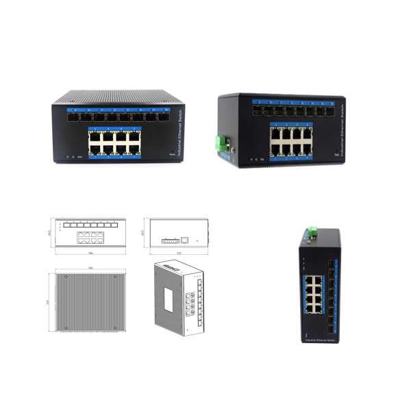 Outdoor alliuminun L2+ Managed Industrial POE SwitchWPX-88BGSP-SFP 