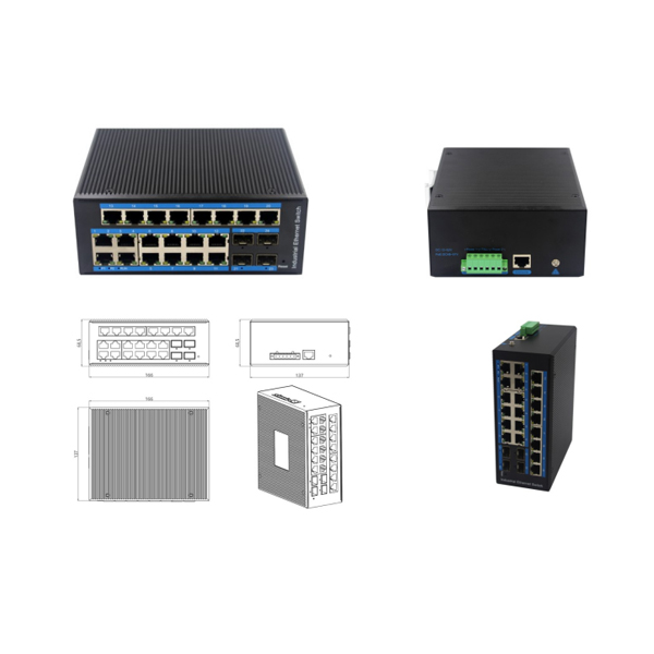 24-Port Industrial Ethernet Switch  L2+ Managed  20 RJ45 + 4 Gigabit SFPWPX-420BGS-SFP 