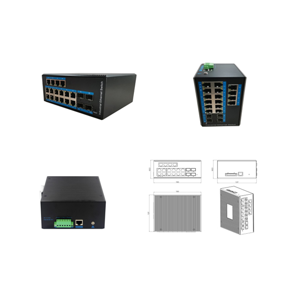 Industrial L2+ Managed PoE Switch with 16 RJ45 & 4 SFP Ports  1000MbpsWPX-416BGSP-SFP  (2)