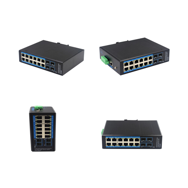 L2+ Managed Industrial POE Switch With 12-Port RJ45 4-Port Gigabit SFP WPX-412BGSP-SFP