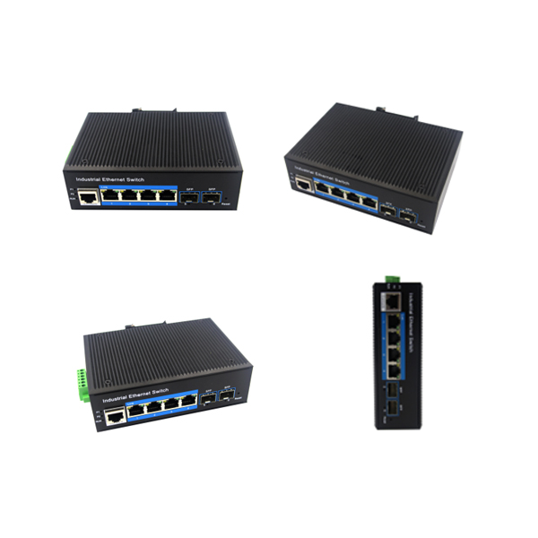 Din-rail design, Alliuminun L2 Managed Industrial Switch, 101001000Mbps 4-Port RJ45+2-Port gigabit SFP+4 port POE, DC48~57V -40℃-80℃ WPX-24GSP-M-SFP